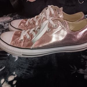 Converse Women's Pink Metallic Sneakers